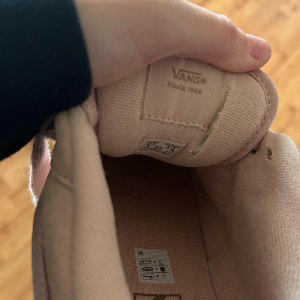 Vans Platform Sneakers in Blush Pink with Gum Sole - Picture 5 of 6